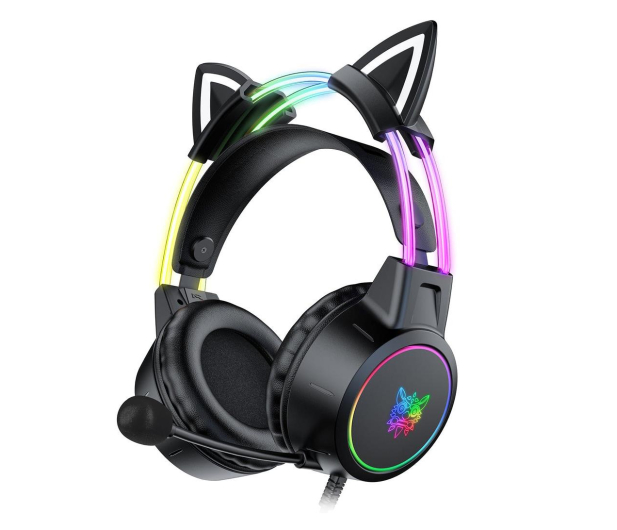 ONIKUMA X15 PRO Czarne - kocie uszy - 1236694 - zdjęcie